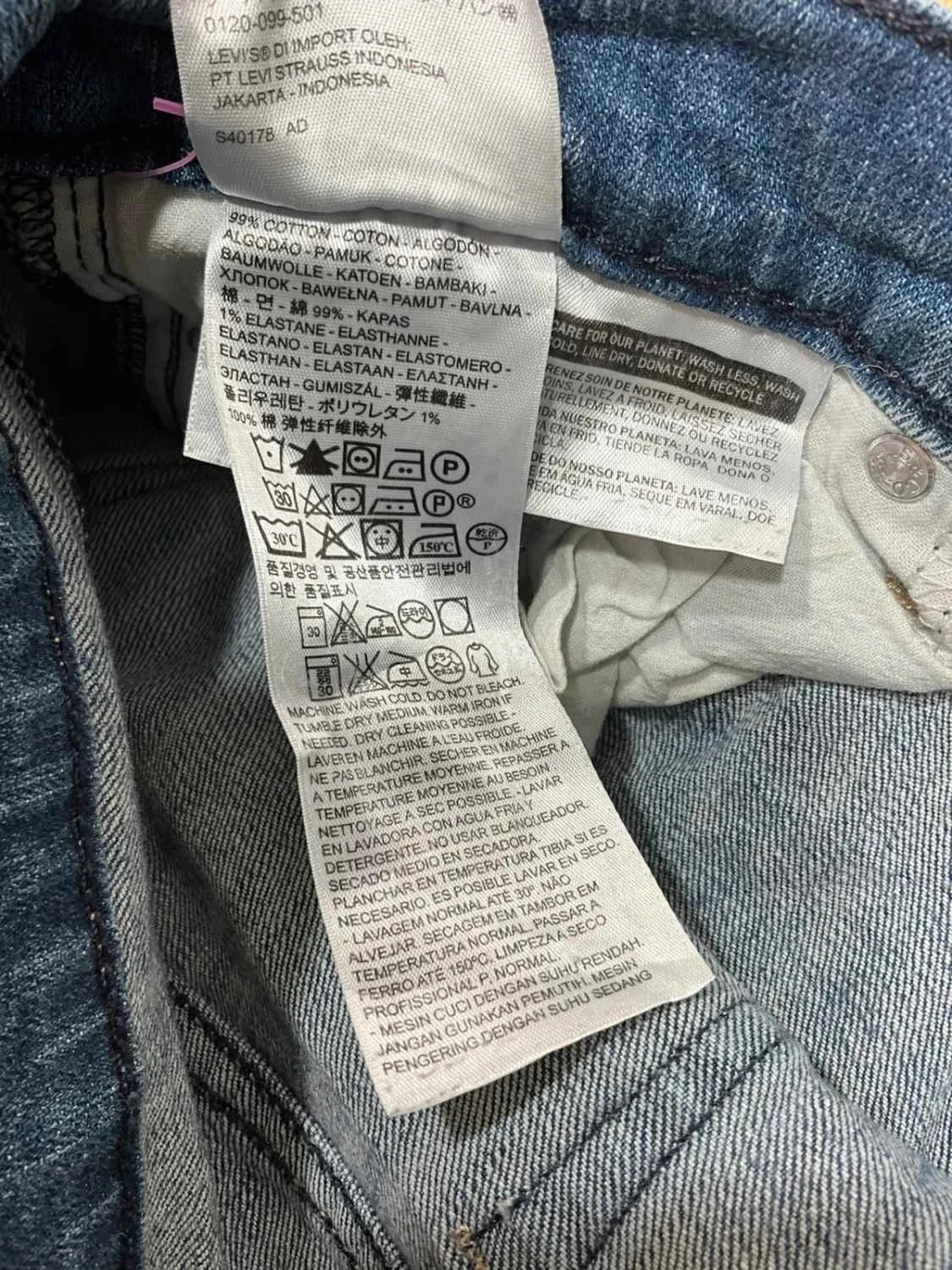 Short  Levi's 10 - W30 Chic Homme 99% Coton Bleu délavé Slv005 – photo 13